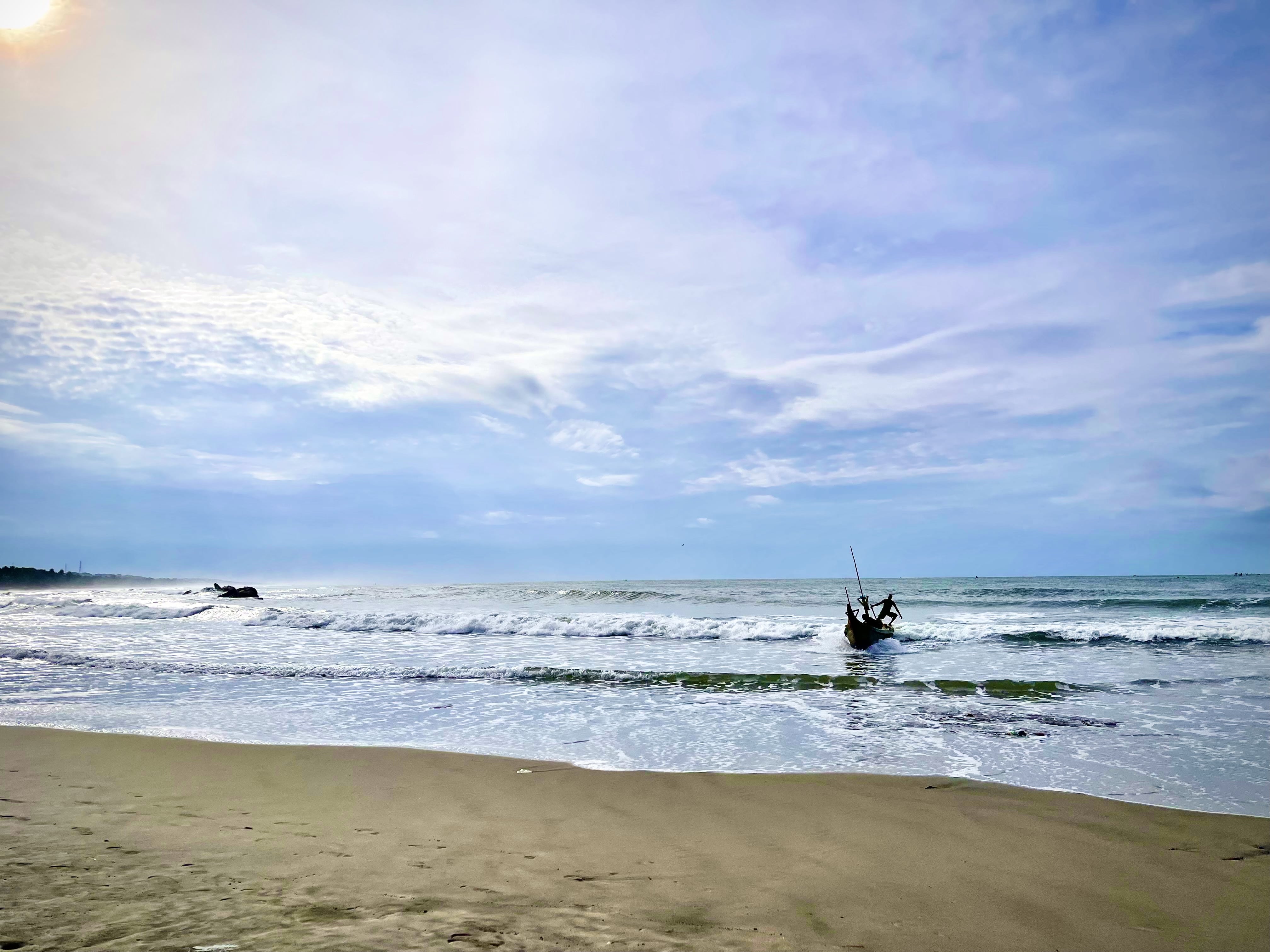 Canoe at sea